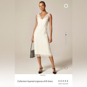 J.Crew Women's Collection Layered Organza Shift Dress